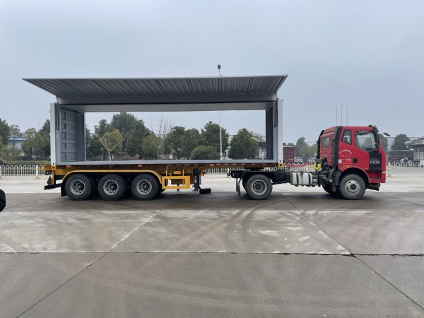 四十英尺危險品罐箱骨架運輸半掛車